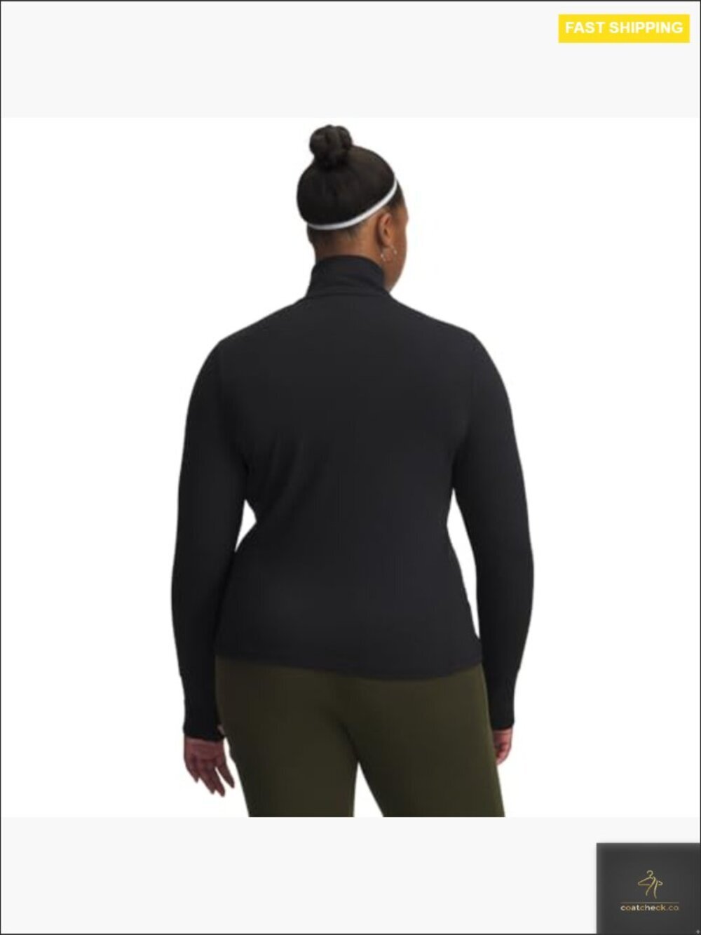 Full Zip Lightweight Active Jacket Brushed Knit Stretch Thumbholes Hooded Pull - Picture 2 of 3